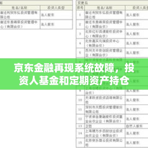 京东金融再现系统故障，投资人基金和定期资产持仓数据“被清零”。你有担心风险吗？，社保账户余额14万算多吗？