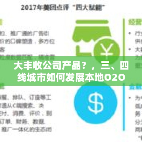 大丰收公司产品？，三、四线城市如何发展本地O2O，如何利用本地物流园协助本地批发商、零售商升级？