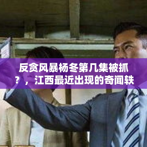 反贪风暴杨冬第几集被抓？，江西最近出现的奇闻轶事？