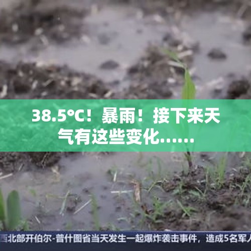 38.5℃！暴雨！接下来天气有这些变化……