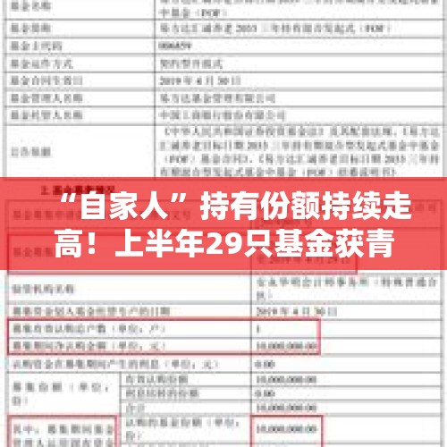 “自家人”持有份额持续走高！上半年29只基金获青睐，“自掏腰包”选基是关键