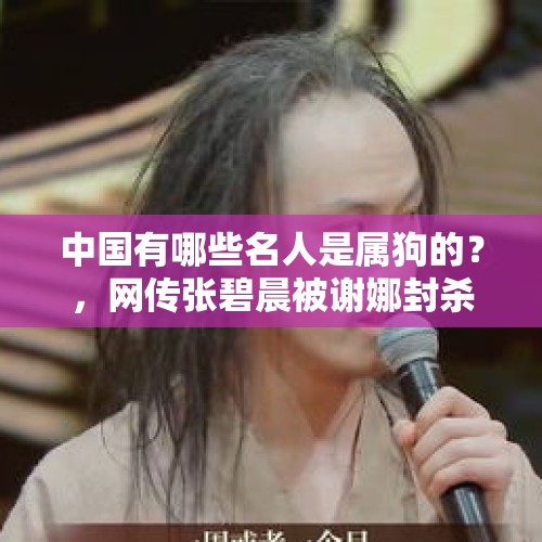 中国有哪些名人是属狗的？，网传张碧晨被谢娜封杀，事件起因就是张杰与张碧晨，谢娜实力辟谣，对此你怎么看？