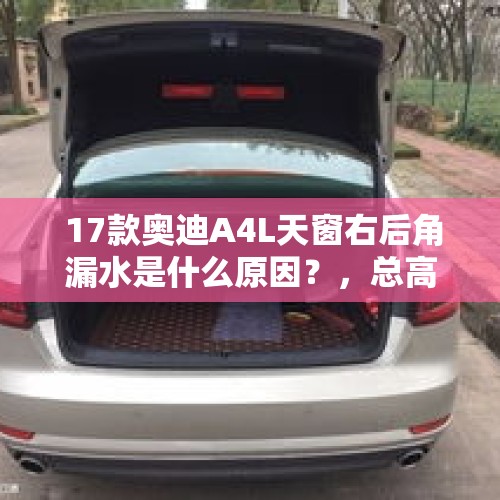  17款奥迪A4L天窗右后角漏水是什么原因？，总高18层买17层顶楼的真实感受