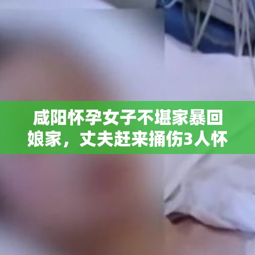 咸阳怀孕女子不堪家暴回娘家，丈夫赶来捅伤3人怀的孩子没了, 你怎么看？，妻子被夺，儿子被夺，作为一个男人还能忍耐吗？