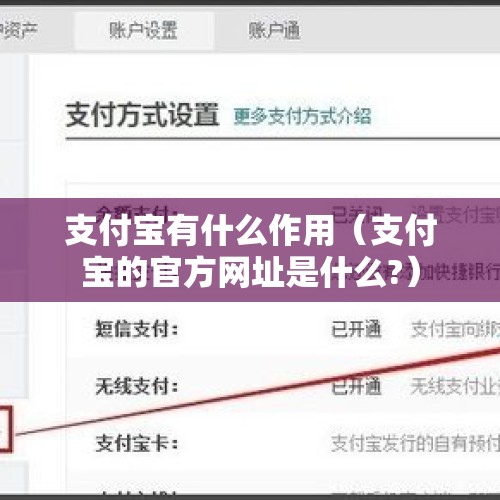 支付宝有什么作用（支付宝的官方网址是什么?）