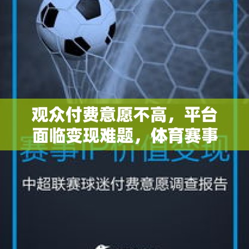 观众付费意愿不高，平台面临变现难题，体育赛事版权到底有多贵