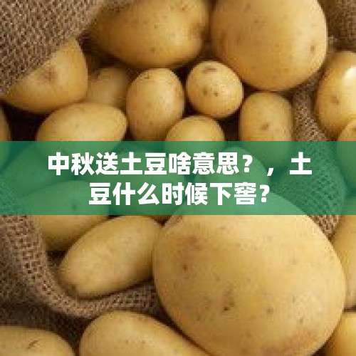 中秋送土豆啥意思？，土豆什么时候下窖？