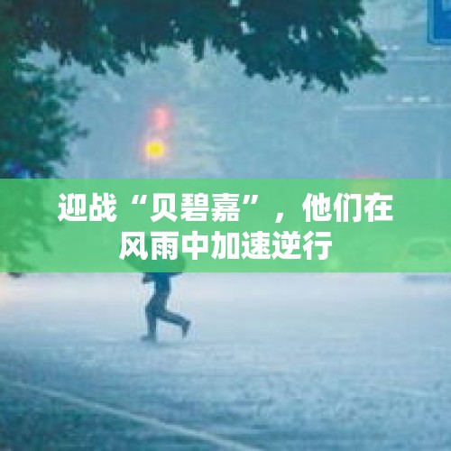 迎战“贝碧嘉”，他们在风雨中加速逆行