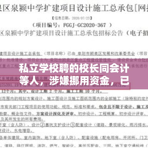 私立学校聘的校长同会计等人，涉嫌挪用资金，已审计处罚140余万元，下一步怎么做？，大家觉得张雨婷事件处理结果是什么？