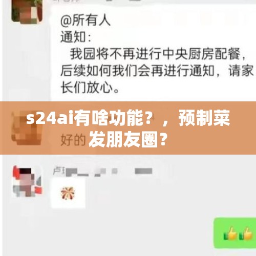 s24ai有啥功能？，预制菜发朋友圈？