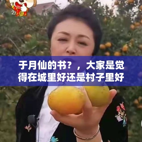 于月仙的书？，大家是觉得在城里好还是村子里好呢？