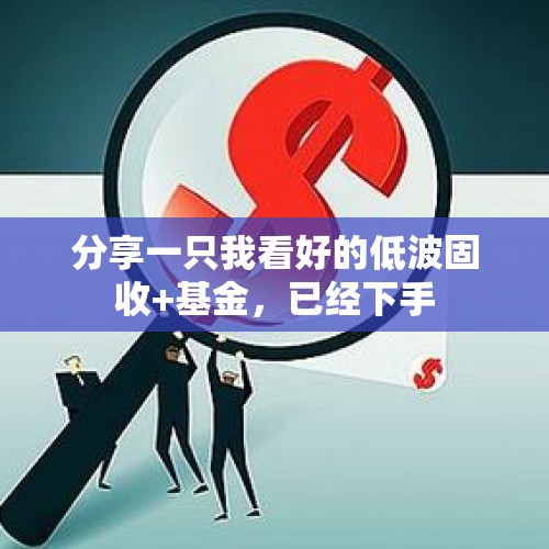 分享一只我看好的低波固收+基金，已经下手