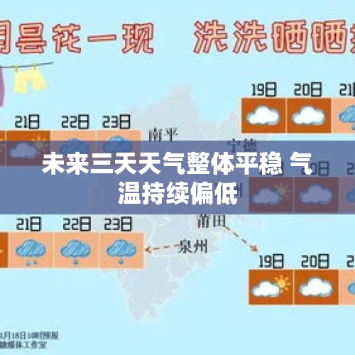 未来三天天气整体平稳 气温持续偏低