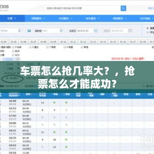 车票怎么抢几率大？，抢票怎么才能成功？