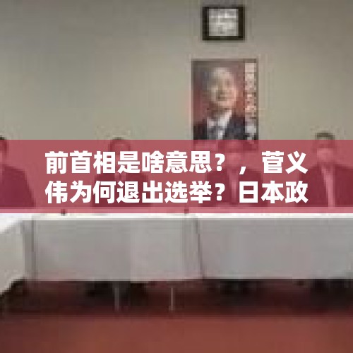 前首相是啥意思？，菅义伟为何退出选举？日本政坛重回首相“走马灯”时代？