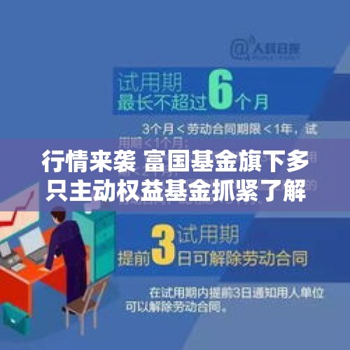 行情来袭 富国基金旗下多只主动权益基金抓紧了解一下