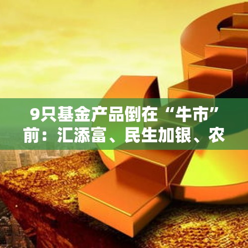 9只基金产品倒在“牛市”前：汇添富、民生加银、农银汇理等在列