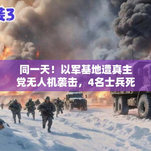 同一天！以军基地遭真主党无人机袭击，4名士兵死亡；以军袭击加沙收容学校，致22死80伤