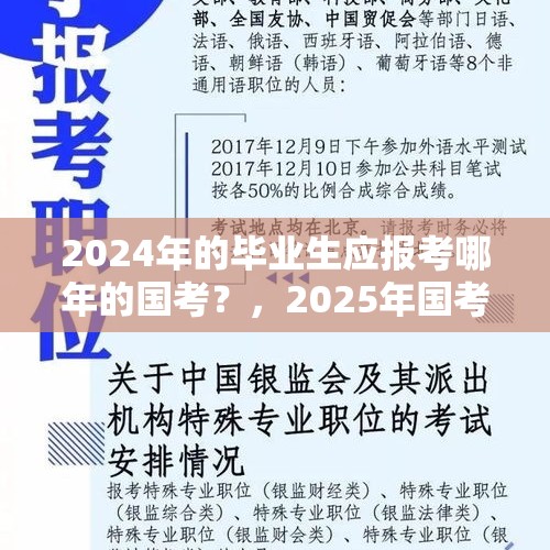 2024年的毕业生应报考哪年的国考？，2025年国考报名条件？