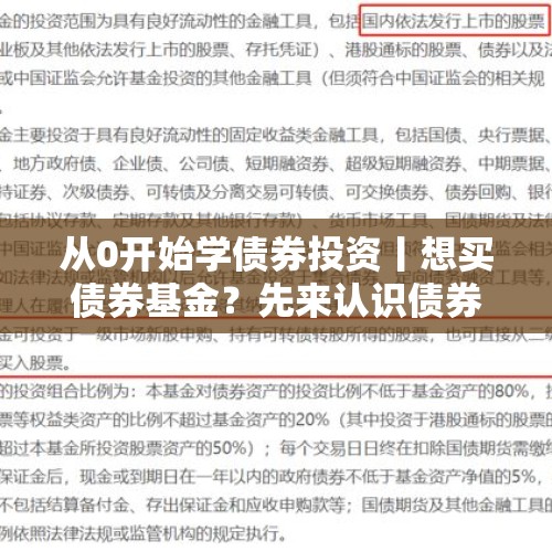 从0开始学债券投资丨想买债券基金？先来认识债券基金大家族吧