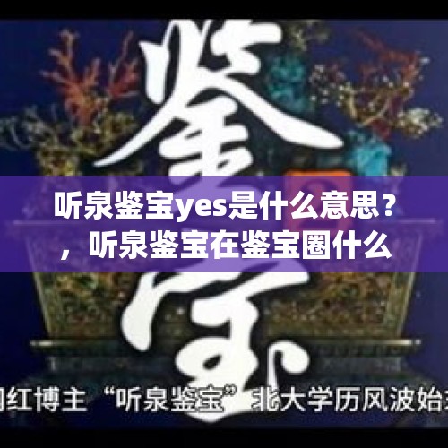 听泉鉴宝yes是什么意思？，听泉鉴宝在鉴宝圈什么地位？