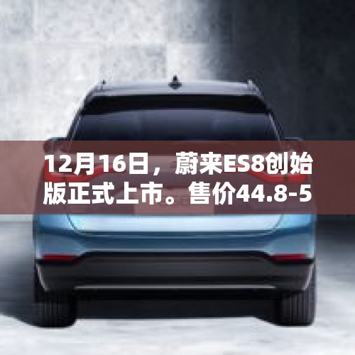 12月16日，蔚来ES8创始版正式上市。售价44.8-54.8万元，会有人买吗？，有钱能买内心的平和吗？怎样跳出感情的漩涡呢？