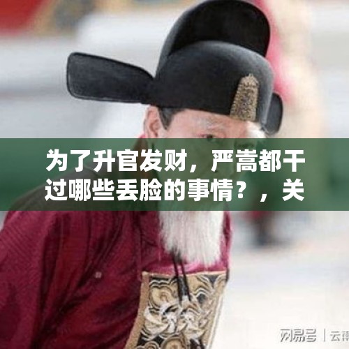 为了升官发财，严嵩都干过哪些丢脸的事情？，关于球鞋的生活故事？