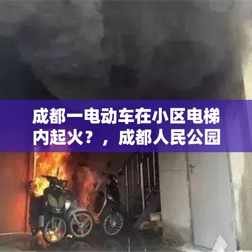 成都一电动车在小区电梯内起火？，成都人民公园盆景园中建筑物起火，无人员受伤, 你怎么看？