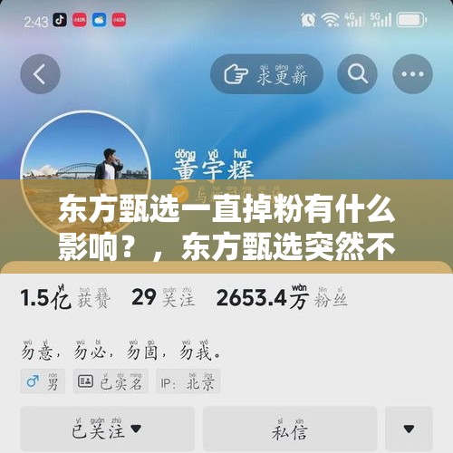 东方甄选一直掉粉有什么影响？，东方甄选突然不火什么原因？