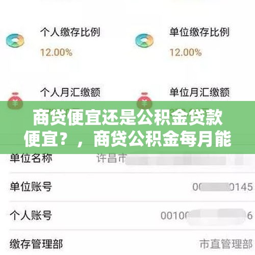 商贷便宜还是公积金贷款便宜？，商贷公积金每月能扣吗？