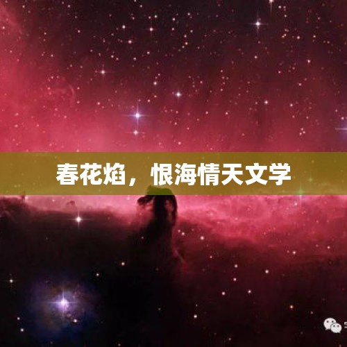 春花焰，恨海情天文学