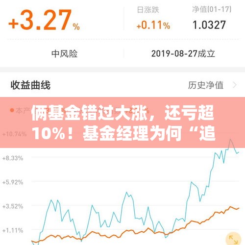 俩基金错过大涨，还亏超10%！基金经理为何“追高”？