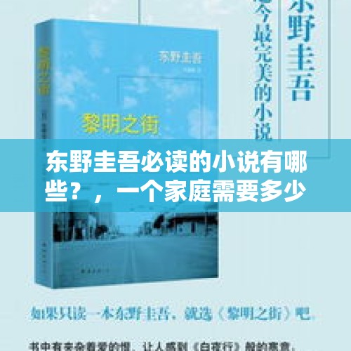 东野圭吾必读的小说有哪些？，一个家庭需要多少存款，双方都可以不用上班了？