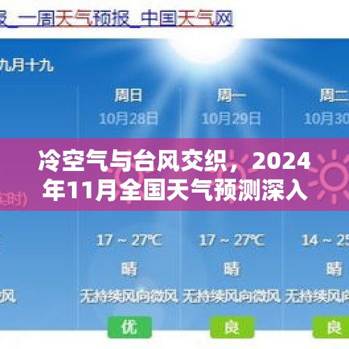 冷空气与台风交织，2024年11月全国天气预测深入分析