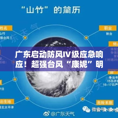 广东启动防风Ⅳ级应急响应！超强台风“康妮”明天登陆，对广州天气的影响……