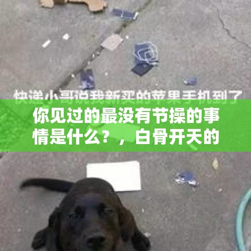 你见过的最没有节操的事情是什么？，白骨开天的故事？