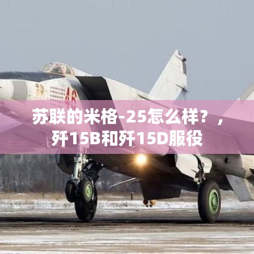 苏联的米格-25怎么样？，歼15B和歼15D服役