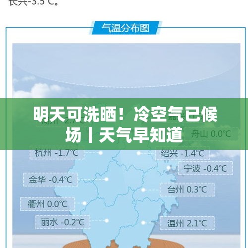 明天可洗晒！冷空气已候场丨天气早知道