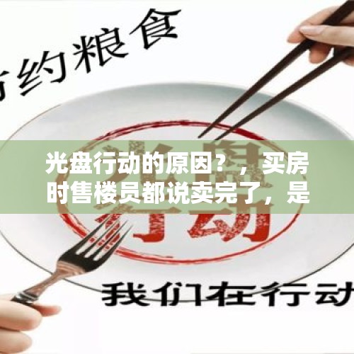 光盘行动的原因？，买房时售楼员都说卖完了，是真的卖完了吗？