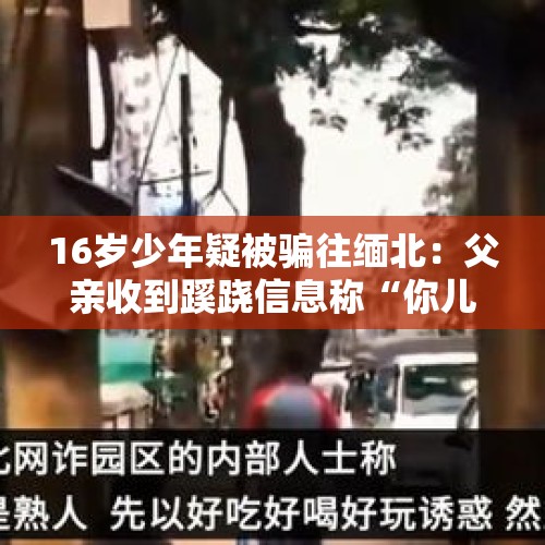 16岁少年疑被骗往缅北：父亲收到蹊跷信息称“你儿子很安全”，爷爷奶奶哭诉盼孙回家 - 今日头条