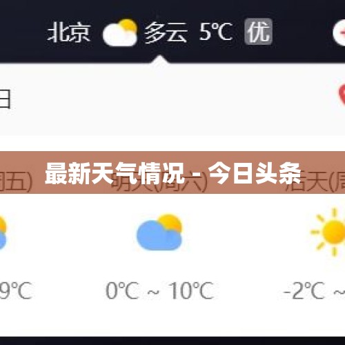 最新天气情况 - 今日头条