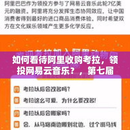 如何看待阿里收购考拉，领投网易云音乐？，第七届进博会小词典