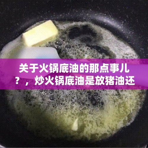 关于火锅底油的那点事儿？，炒火锅底油是放猪油还是菜籽油？