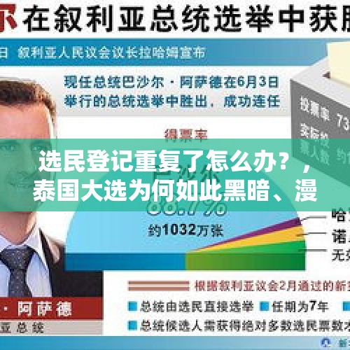 选民登记重复了怎么办？，泰国大选为何如此黑暗、漫长？