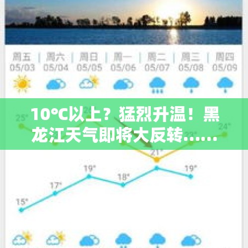 10℃以上？猛烈升温！黑龙江天气即将大反转…… - 今日头条