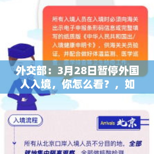 外交部：3月28日暂停外国人入境，你怎么看？，如何看待英国新任驻华大使拍隔离Vlog，全程中文介绍，大赞防疫人员专业？