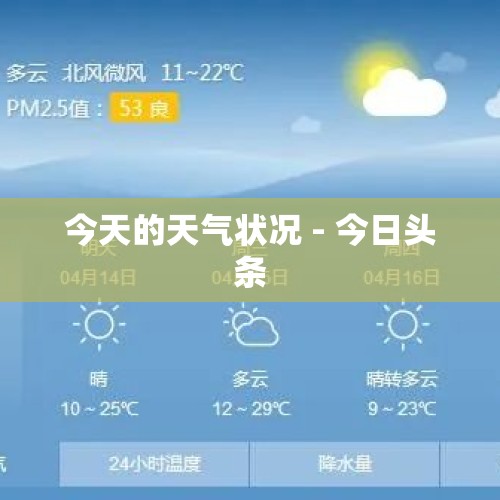 今天的天气状况 - 今日头条