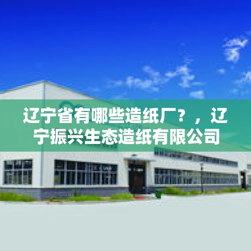 辽宁省有哪些造纸厂？，辽宁振兴生态造纸有限公司怎么样？