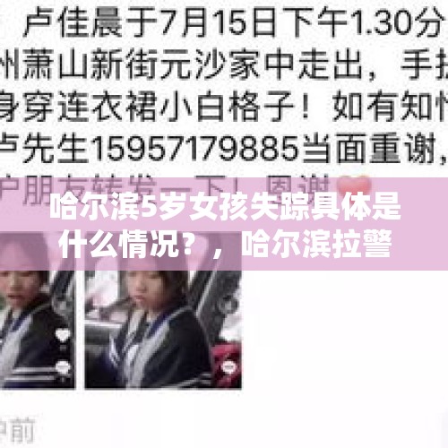 哈尔滨5岁女孩失踪具体是什么情况？，哈尔滨拉警报怎么回事？