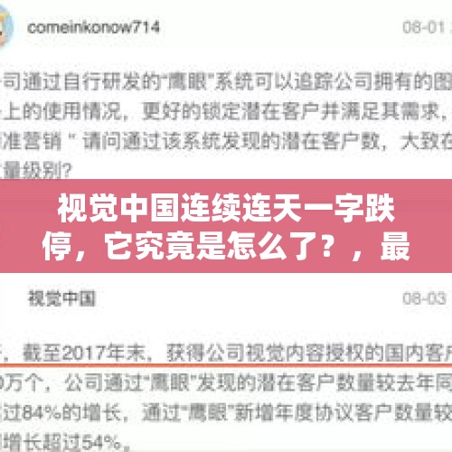 视觉中国连续连天一字跌停，它究竟是怎么了？，最生活毛巾代言人是谁？